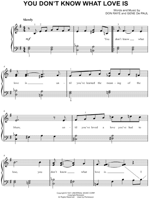 You Don't Know What Love Is