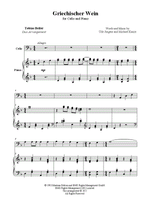 Griechischer Wein - Cello & Piano