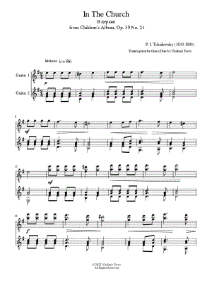 In Church, Op. 39, No. 24 - Guitar Duet