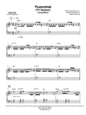 Yuzurenai (TV version) [simplified]