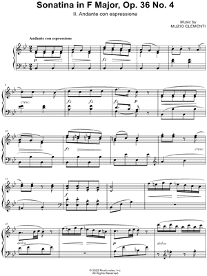 Sonatina Op. 36 No. 4: II. Andante con espressione