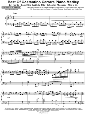 Best of Costantino Carrara Piano Medley