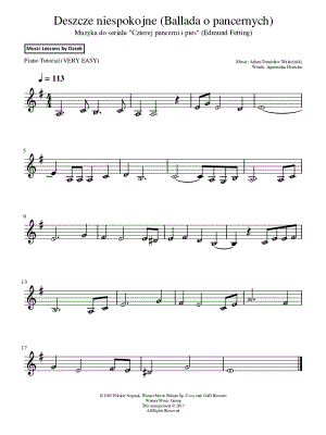 Deszcze niespokojne (Ballada o pancernych) [very easy]