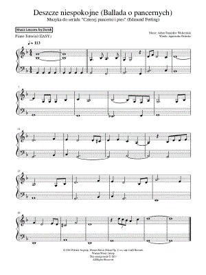 Deszcze niespokojne (Ballada o pancernych) [easy]