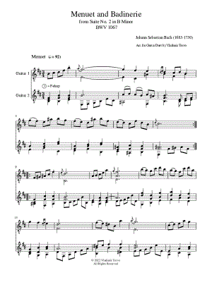 Menuet and Badinerie - Guitar Duet