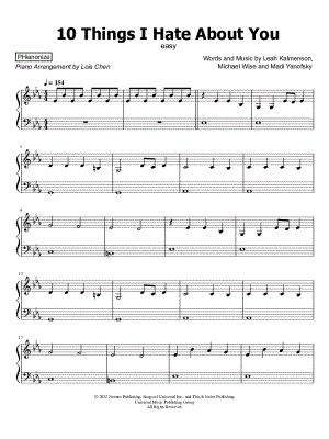 10 Things I Hate About You [easy]