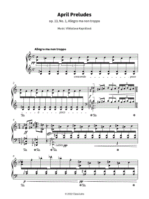 April Preludes - Op. 13, No. 1, Allegro ma non troppo