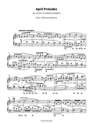April Preludes - Op. 13, No. 3, Andante semplice