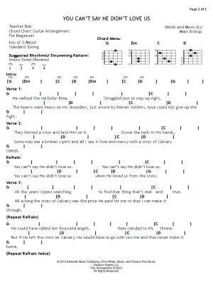 You Can't Say He Didn't Love Us