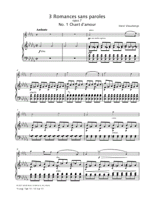 Chant d'amour, Op. 7, No. 1 - Violin & Piano