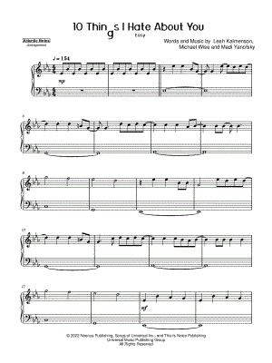 10 Things I Hate About You [easy]