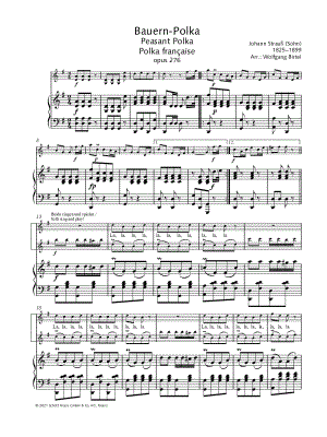 Peasant Polka, Op. 276 - Violin & Piano