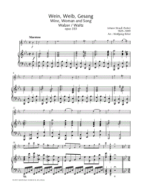 Wine, Woman and Song, Op. 333 - Violin & Piano