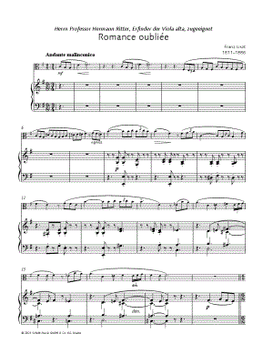 Romance oubliée - Viola & Piano