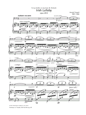 Irish Lullaby, Op. 49, No. 2 - Cello & Piano