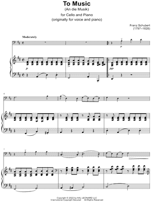 An die Musik - Cello & Piano