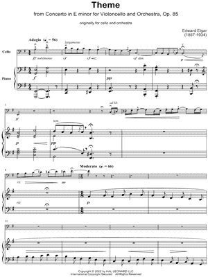 Theme from Cello Concerto in E Minor, Op. 85
