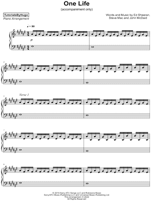 One Life [accompaniment only]