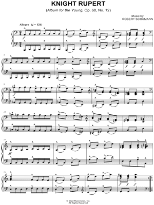 Album for the Young, Op. 68, No. 12: Knight Rupert