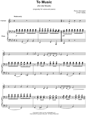 An die Musik - Clarinet & Piano