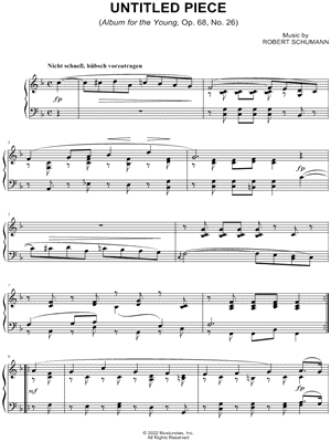 Album for the Young, Op. 68, No. 26: Untitled Piece