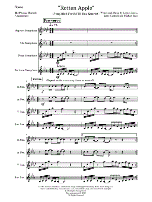Rotten Apple - Saxophone Quartet