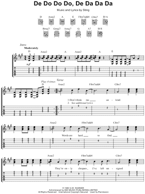 De Do Do Do, De Da Da Da