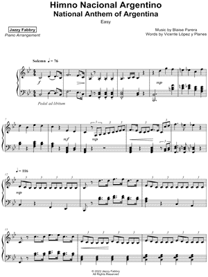 Himno Nacional Argentino [easy]