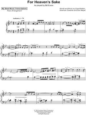 For Heaven's Sake (Bill Evans)