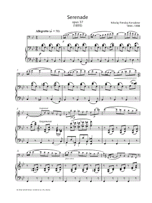 Serenade, Op. 37 - Cello & Piano