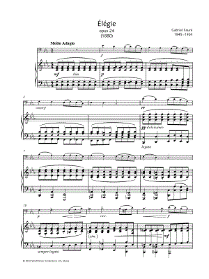 Élégie, Op. 24 - Cello & Piano