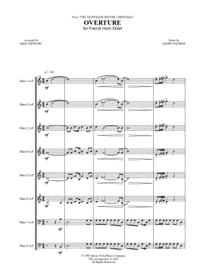Overture from The Nightmare Before Christmas - French Horn Octet