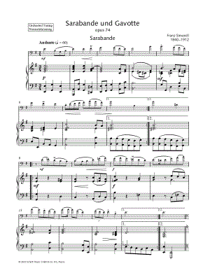 Sarabande und Gavotte - Double Bass & Piano