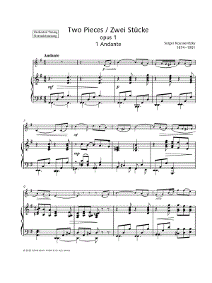 Two Pieces - Double Bass & Piano