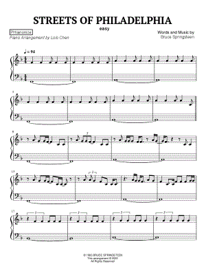 Streets of Philadelphia [easy]