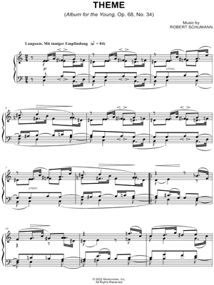 Album for the Young, Op. 68, No. 34: Theme