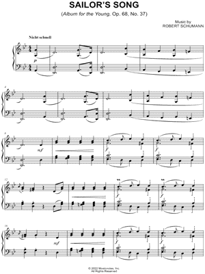 Album for the Young, Op. 68, No. 37: Sailor's Song