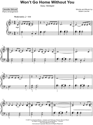 Won't Go Home Without You [easy - abridged]