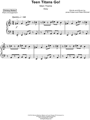 Teen Titans Go! Main Theme [easy]