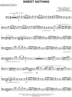 Sweet Nothing - Bass Clef Instrument
