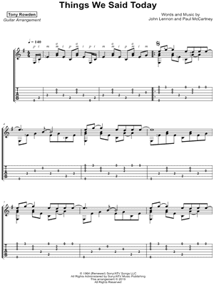 Things We Said Today