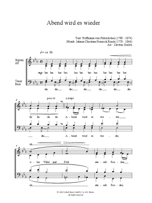 Abend wird es wieder