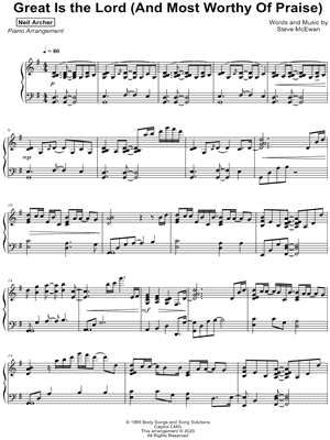 Great Is the Lord (And Most Worthy of Praise)