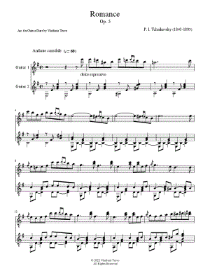 Romance, Op. 5 - Guitar Duet