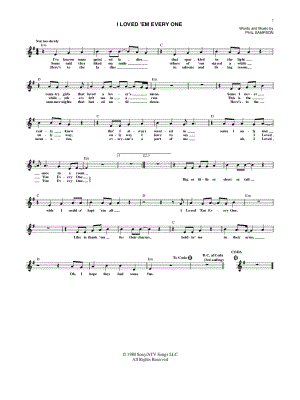 I Loved 'Em Every One