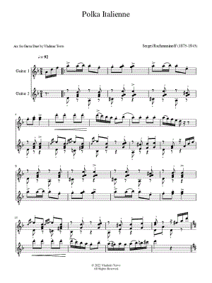 Polka Italienne (Italian Polka) - Guitar Duet