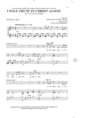 I Will Trust in Christ Alone