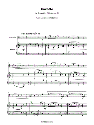 Gavotte - Cello & Piano