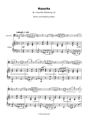 Mazurka - Cello & Piano