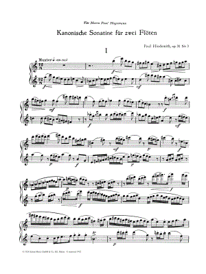 Kanonische Sonatine - Flute Duet